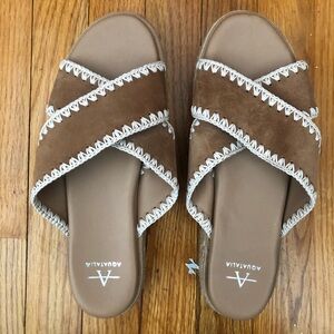 Aquatalia Sylvie Platform Espadrille Slide Sandle